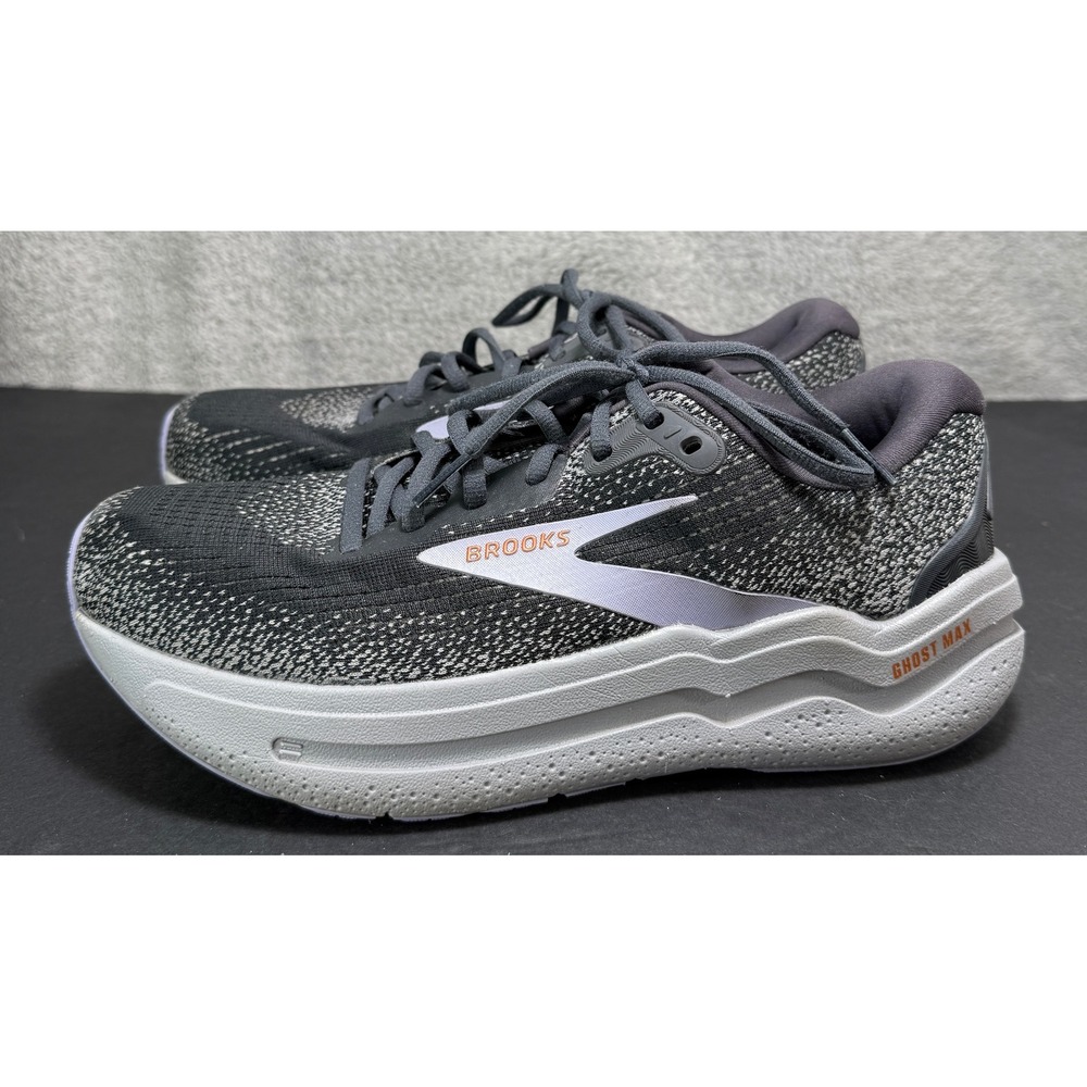Brooks Ghost Max Running Shoes Womens 8.5 Black White Cushioned Sneakers